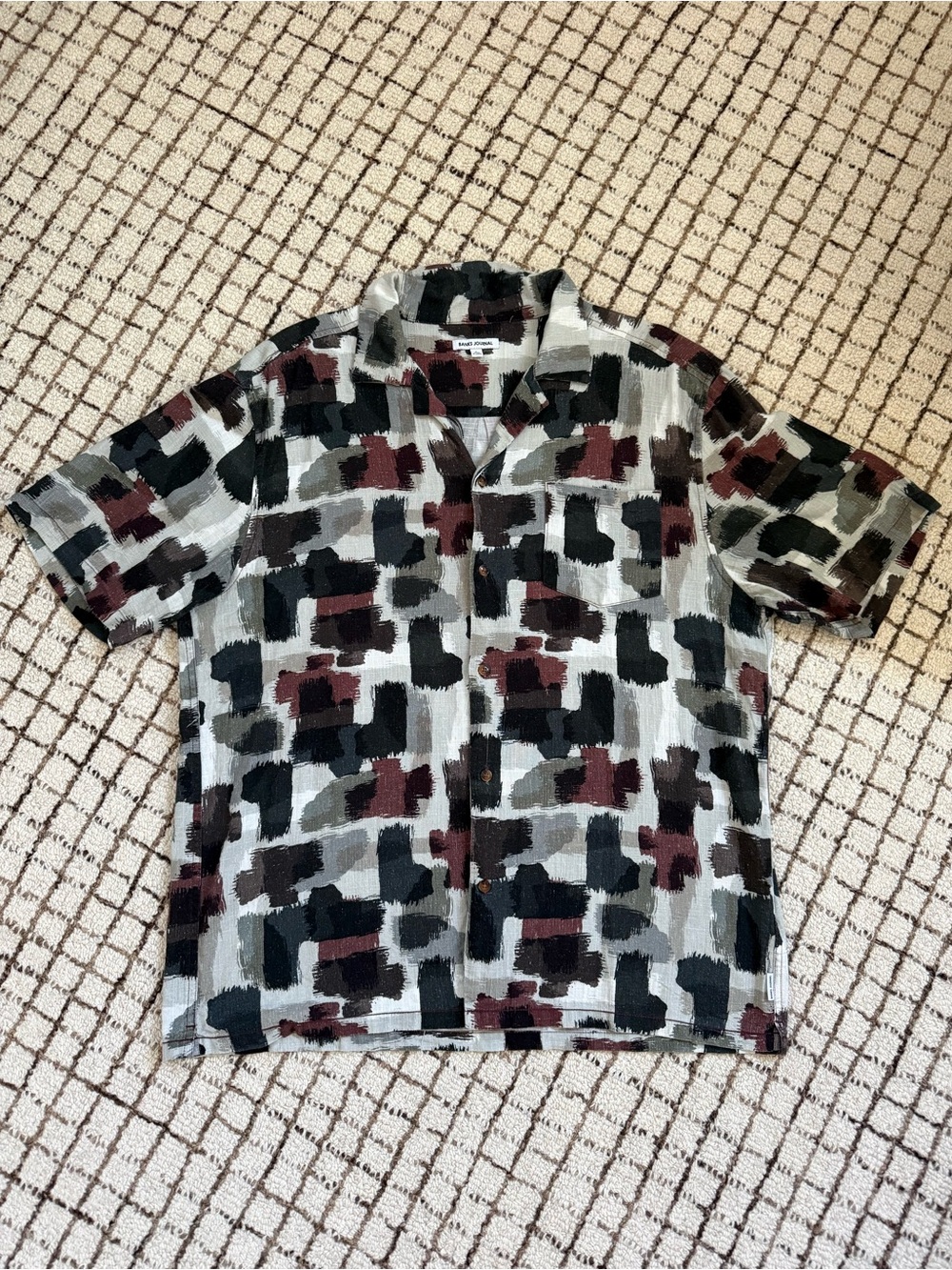 Banks Journal Abstract Print Button-Up Shirt